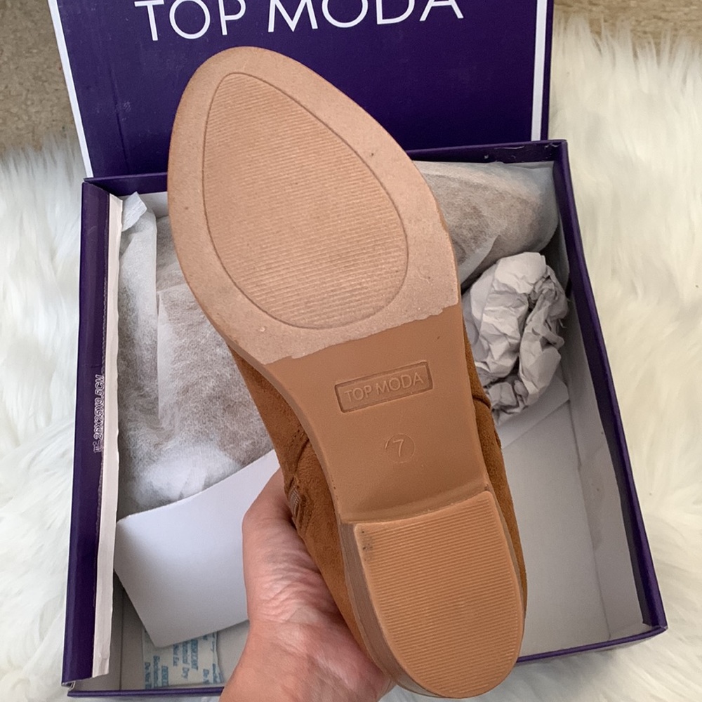 Top Moda Zandra Zip Ankle Bootie - Picture 4 of 5